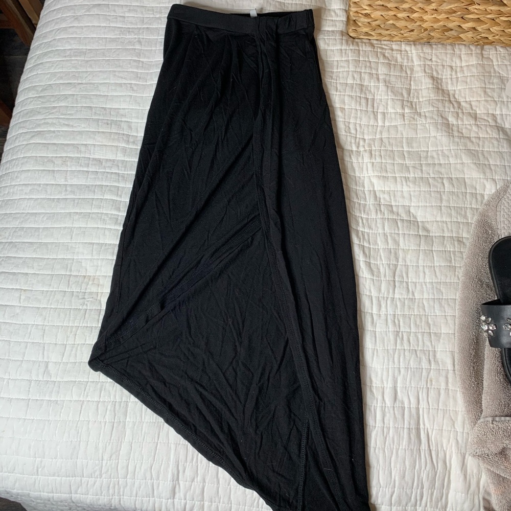 Black asymmetrical skirt